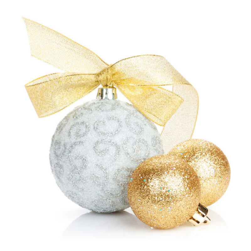 Gold Shatterproof Finish Christmas Ball Ornaments