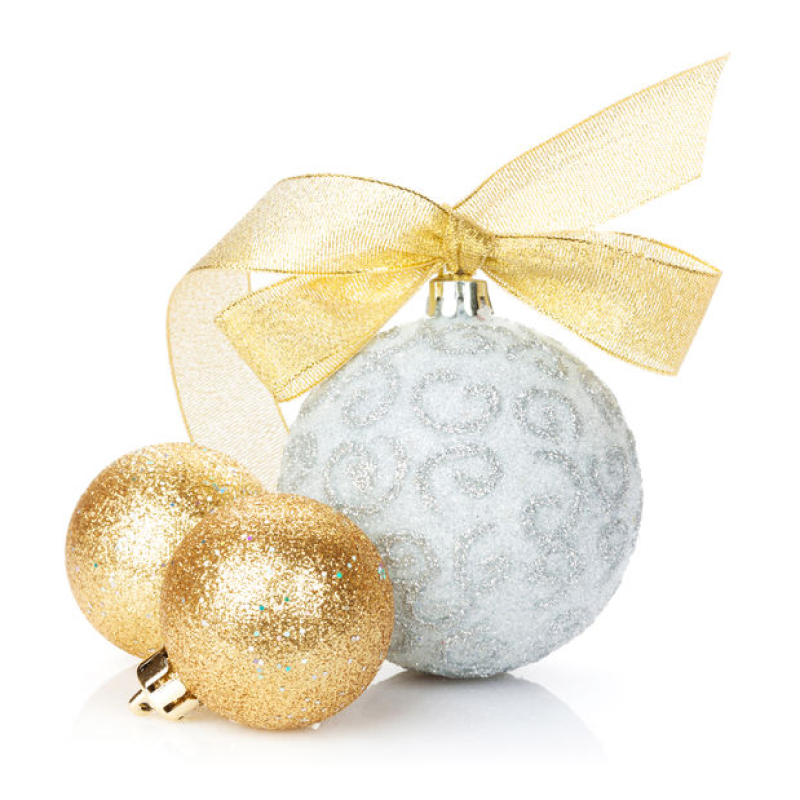 Gold Shatterproof Finish Christmas Ball Ornaments